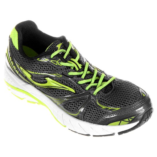 Tênis Joma Speed Masculino - Preto+Verde Limão Menor preço em Tênis Joma Speed Masculino - Preto+Verde Limão