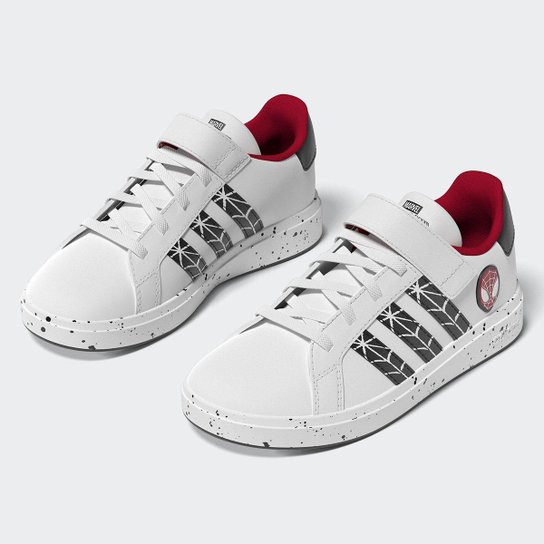 Tênis Juvenil Adidas Grand Court x Marvel Spider Man - Branco Menor preço em Tênis Juvenil Adidas Grand Court x Marvel Spider Man - Branco