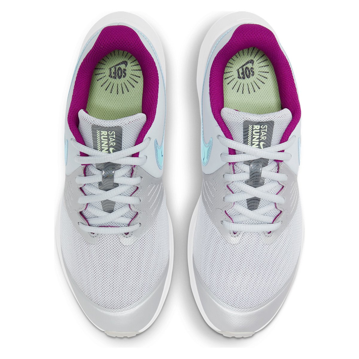 Tênis Juvenil Nike Star Runner 2 Power GG - Prata+Roxo | Netshoes
