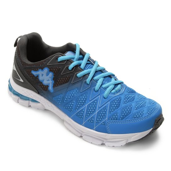 Tênis Kappa Impact Feminino - Azul+Cinza Menor preço em Tênis Kappa Impact Feminino - Azul+Cinza
