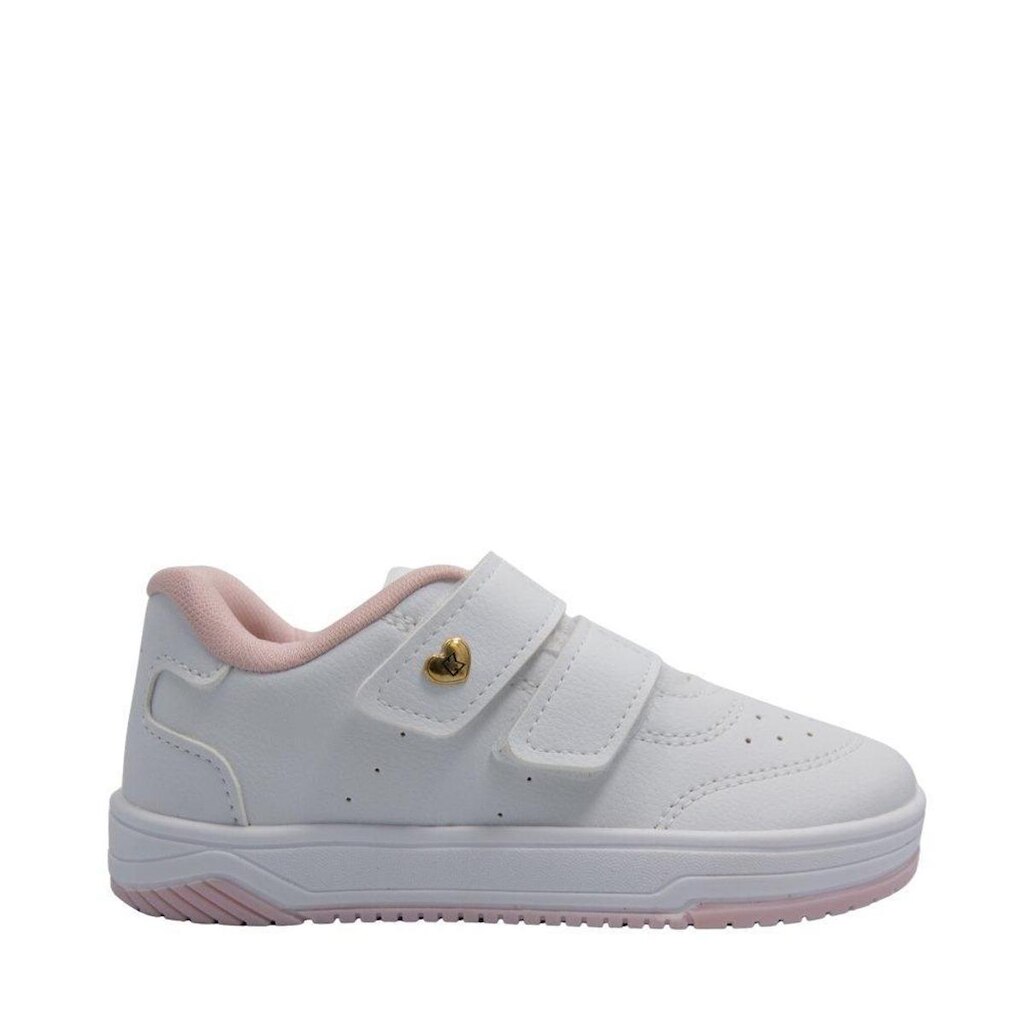 Tenis Kidy Branco Detalhe Rosa