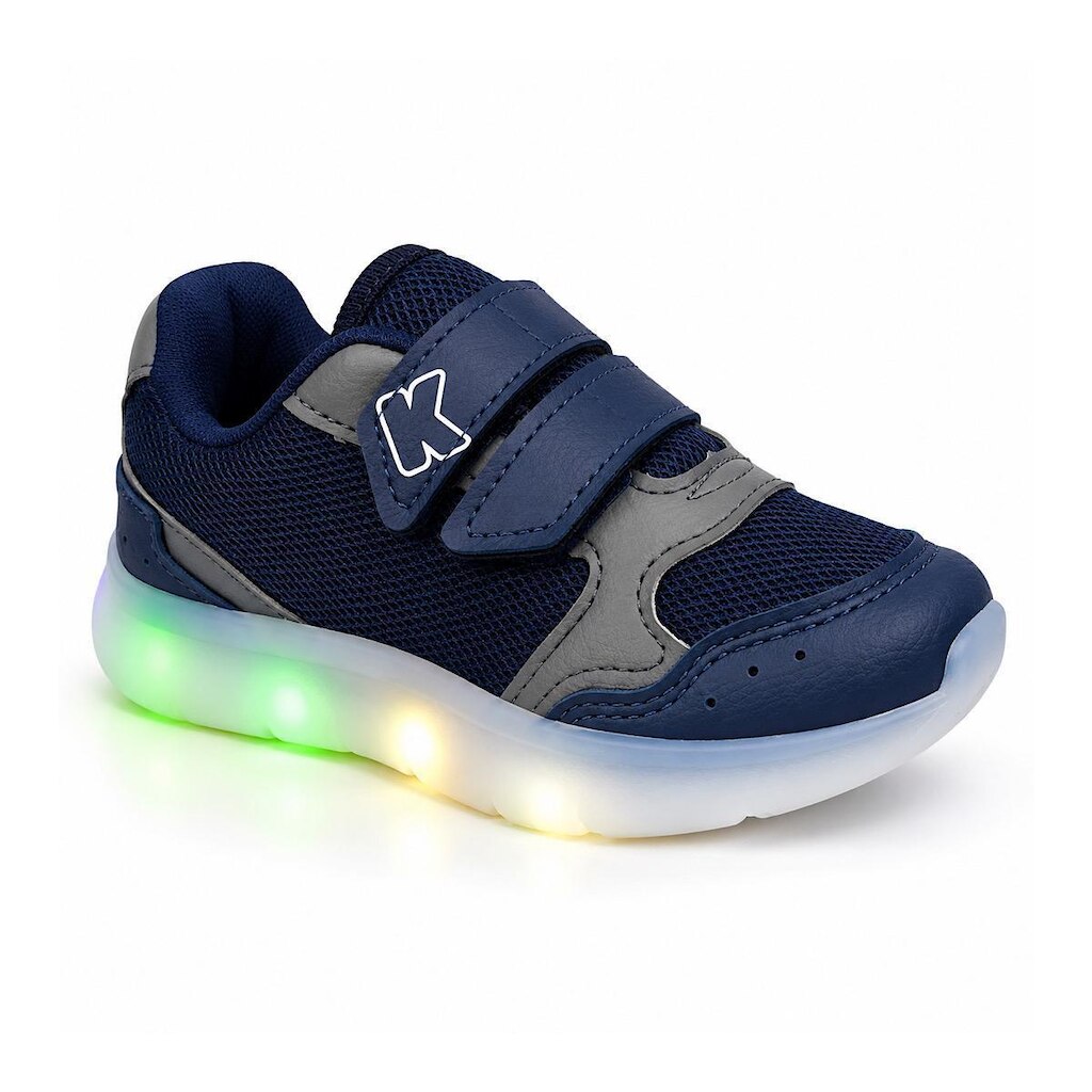 Tênis Kidy Com Luz LED Infantil Flex Light 200209 Marinho