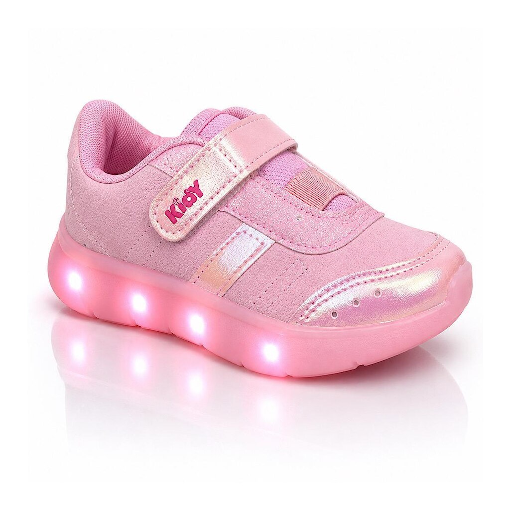 Tênis Kidy Com Luz LED Infantil Flex Light 201202 Rosa