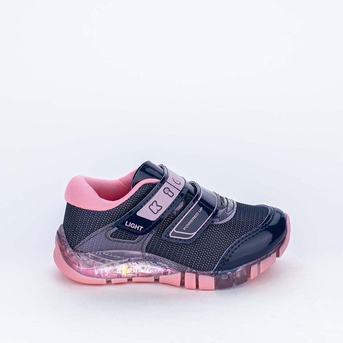 Tênis Kidy de Led Infantil Feminino - Marinho+Rosa Claro | Netshoes