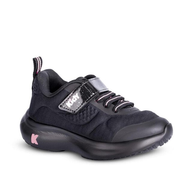 Tênis Kidy Nuvem Preto e Rosa Chiclete