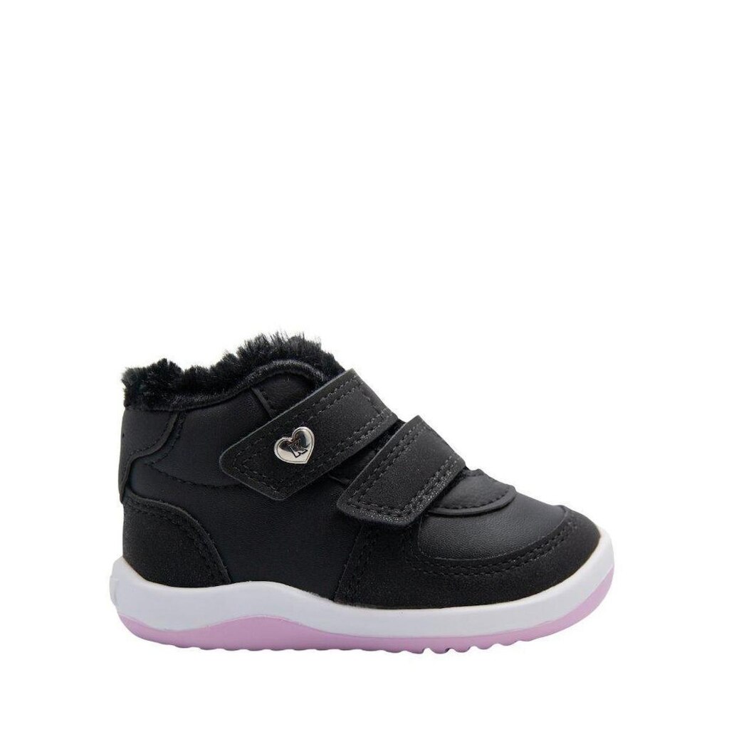 Tenis Kidy Preto e Lilas Peluciado