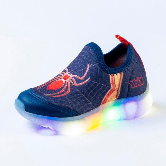 Tenis Kidy Spider Calce Facil Com LED