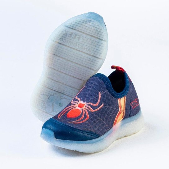 Tenis Kidy Spider Calce Facil Com LED