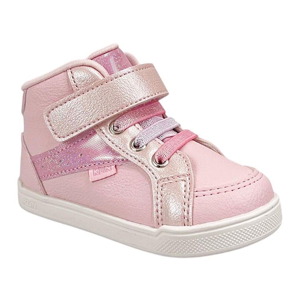 Tênis Klin Baby Sky Cano Alto 358011 Rosa Claro