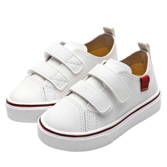 Tenis Klin Freestyle Escolar Menino 260.075 - Branco+Vermelho Menor preço em Tenis Klin Freestyle Escolar Menino 260.075 - Branco+Vermelho