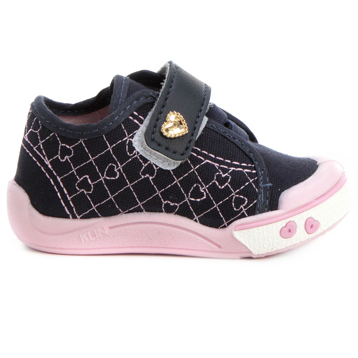 Tênis Klin Mini Walk com velcro Dourado!