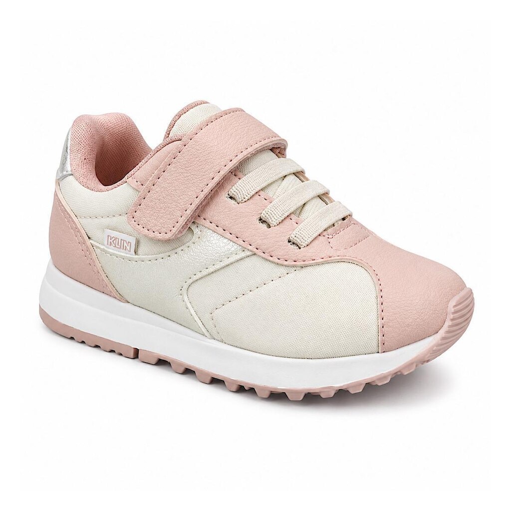 Tênis Klin Walk Mini 216134 Off White/Rosa/Nude
