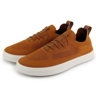 Tenis Knit Saptenis Masculino Tecido Fechamento Elastico Solado Borracha Palmilha Gel Confortavel