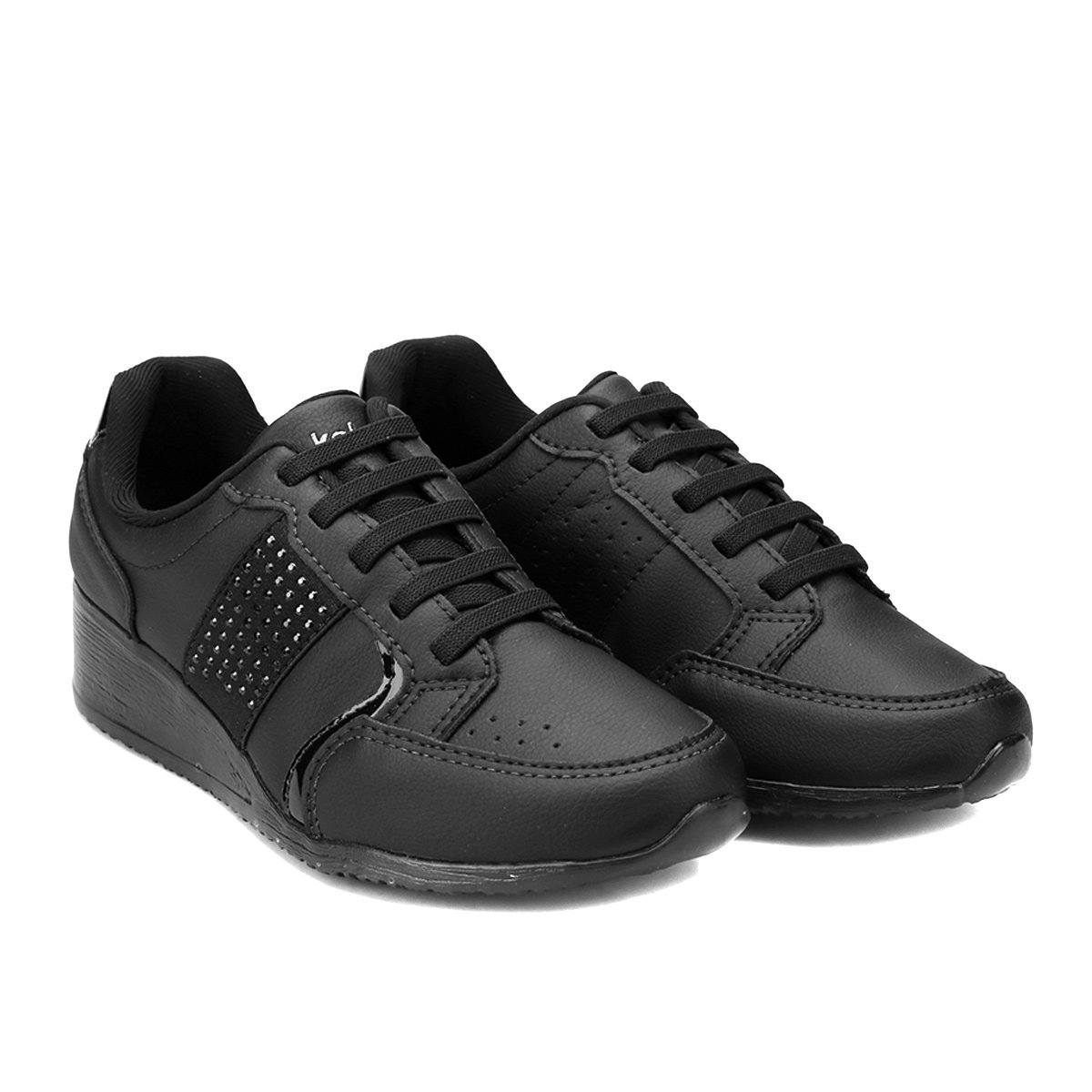 T nis Kolosh Anabela Strass Feminino Preto Netshoes