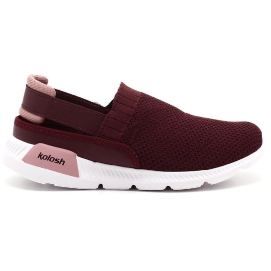 Tênis Kolosh Babouche Esportivo Malha Feminino K8486 - Vinho Menor preço em Tênis Kolosh Babouche Esportivo Malha Feminino K8486 - Vinho