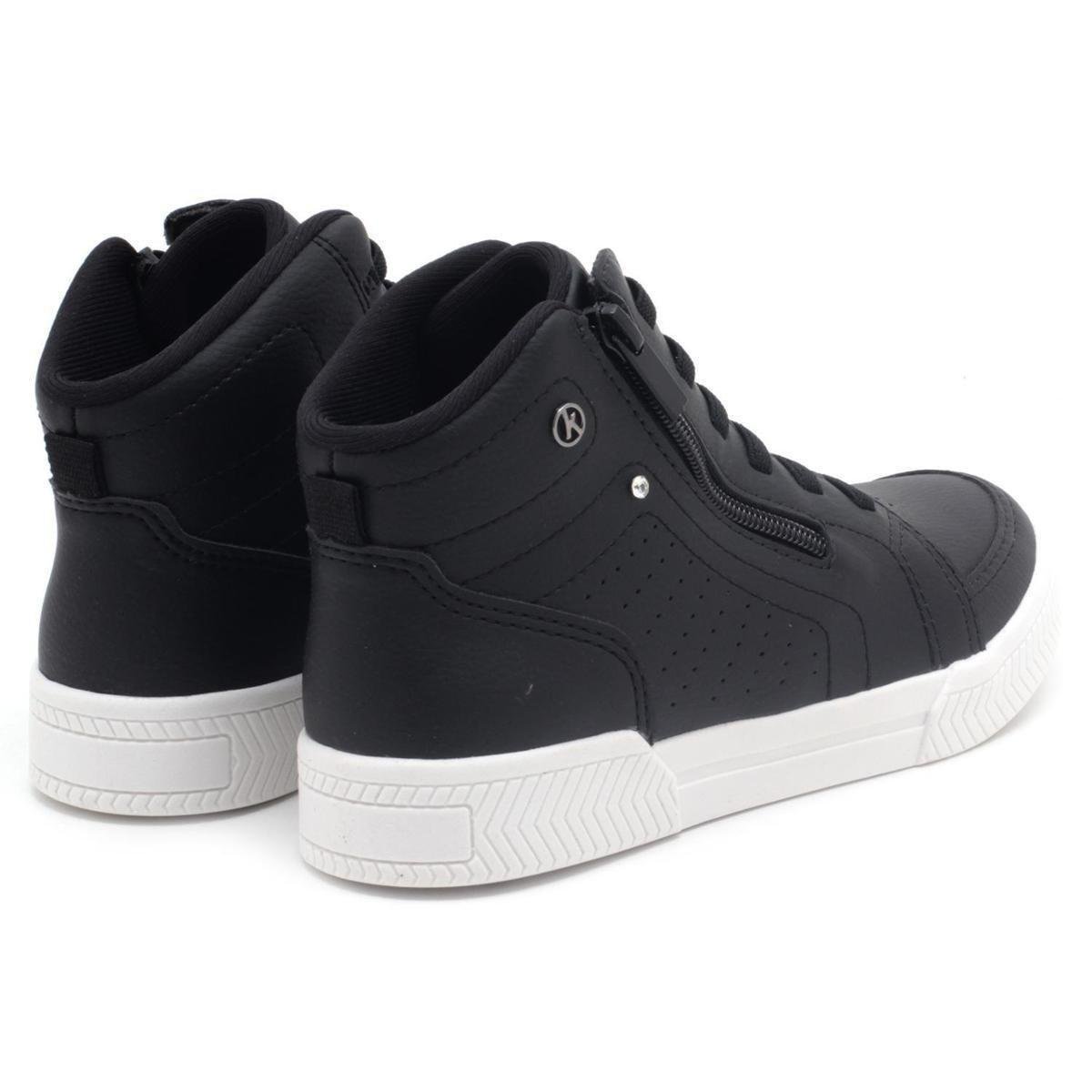 Tênis Kolosh Botinha Zíper Flatform Pelica Feminino C3010