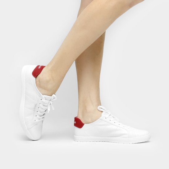 Tênis Kolosh Cadarço - Branco+Vermelho