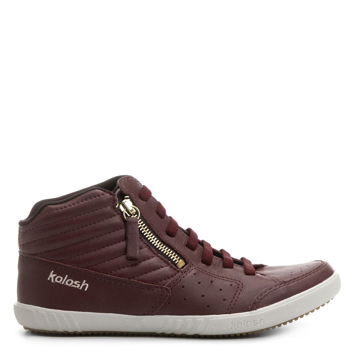 Tênis Kolosh Cano Alto Zíper Lateral - Vinho | Netshoes