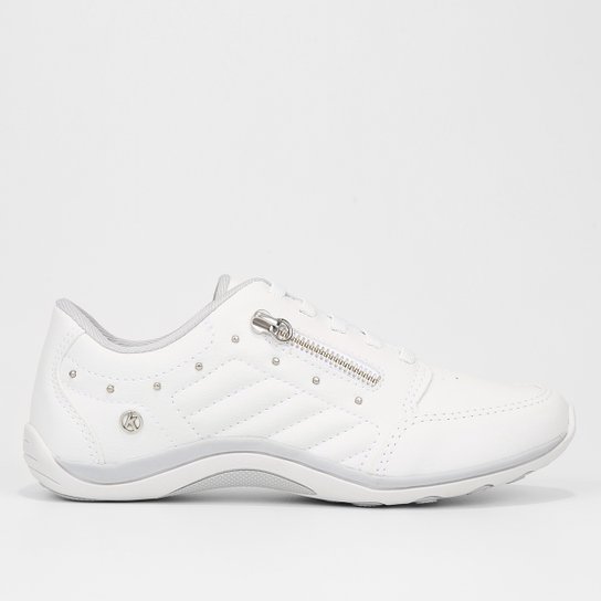 Tênis Kolosh Com Zíper Feminino - Branco Menor preço em Tênis Kolosh Com Zíper Feminino - Branco