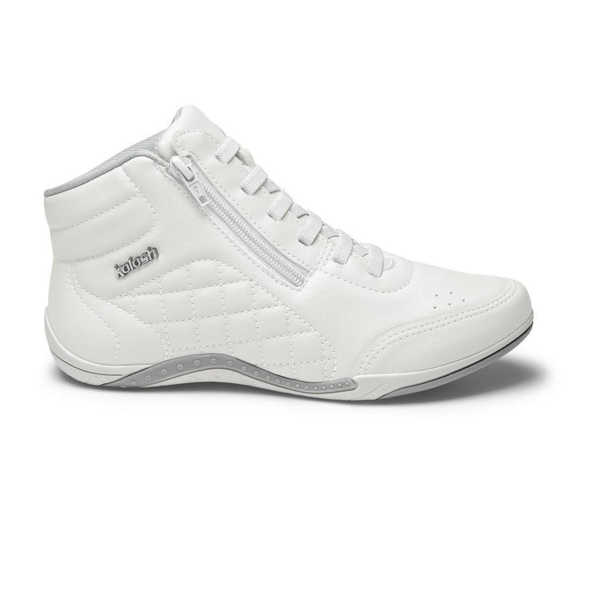 Tênis Kolosh de Cano Alto Botinha Conforto e Estilo Cor:Branco;Tamanho:40