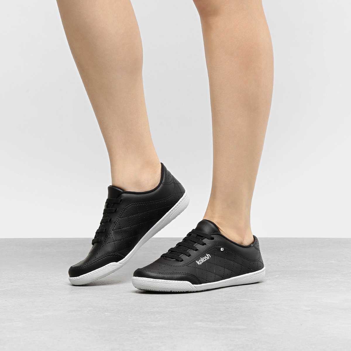 Tênis Kolosh Elástico Strass Feminino - Preto | Netshoes