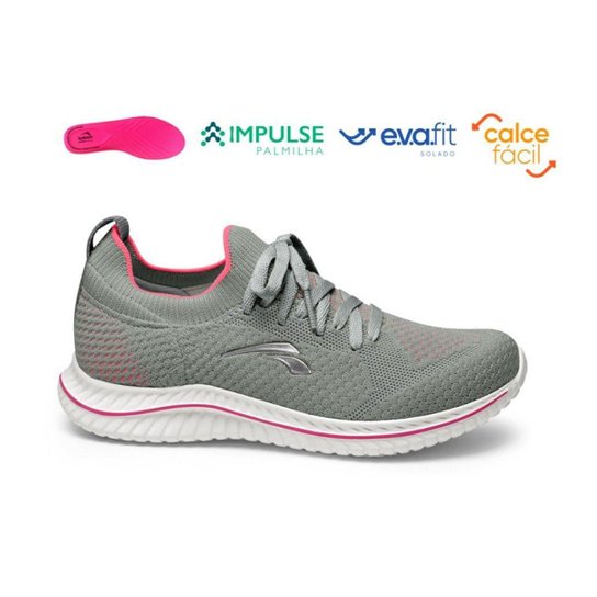 Tênis Kolosh K8283 Feminino - Cinza Menor preço em Tênis Kolosh K8283 Feminino - Cinza