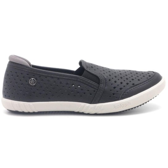Tênis Kolosh Slip On Couro Laser Feminino C0101B - Preto Menor preço em Tênis Kolosh Slip On Couro Laser Feminino C0101B - Preto