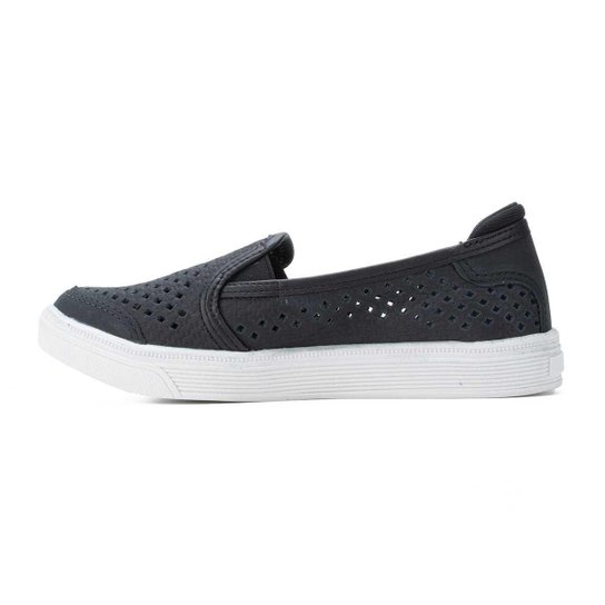Tênis Kolosh Slip On de Couro - Preto Menor preço em Tênis Kolosh Slip On de Couro - Preto