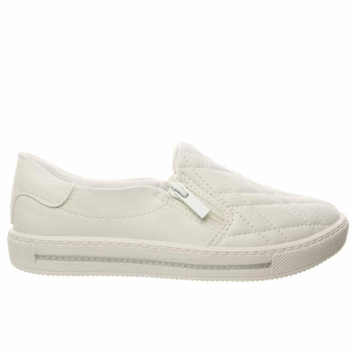 Tênis Kolosh Slip On Matelassê Feminino - Branco | Netshoes