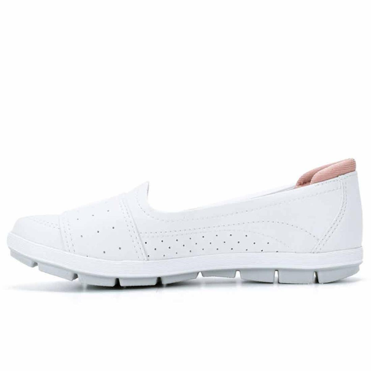 Tênis Kolosh Slip On Palmilha Cunho Gel Feminino - Branco | Netshoes