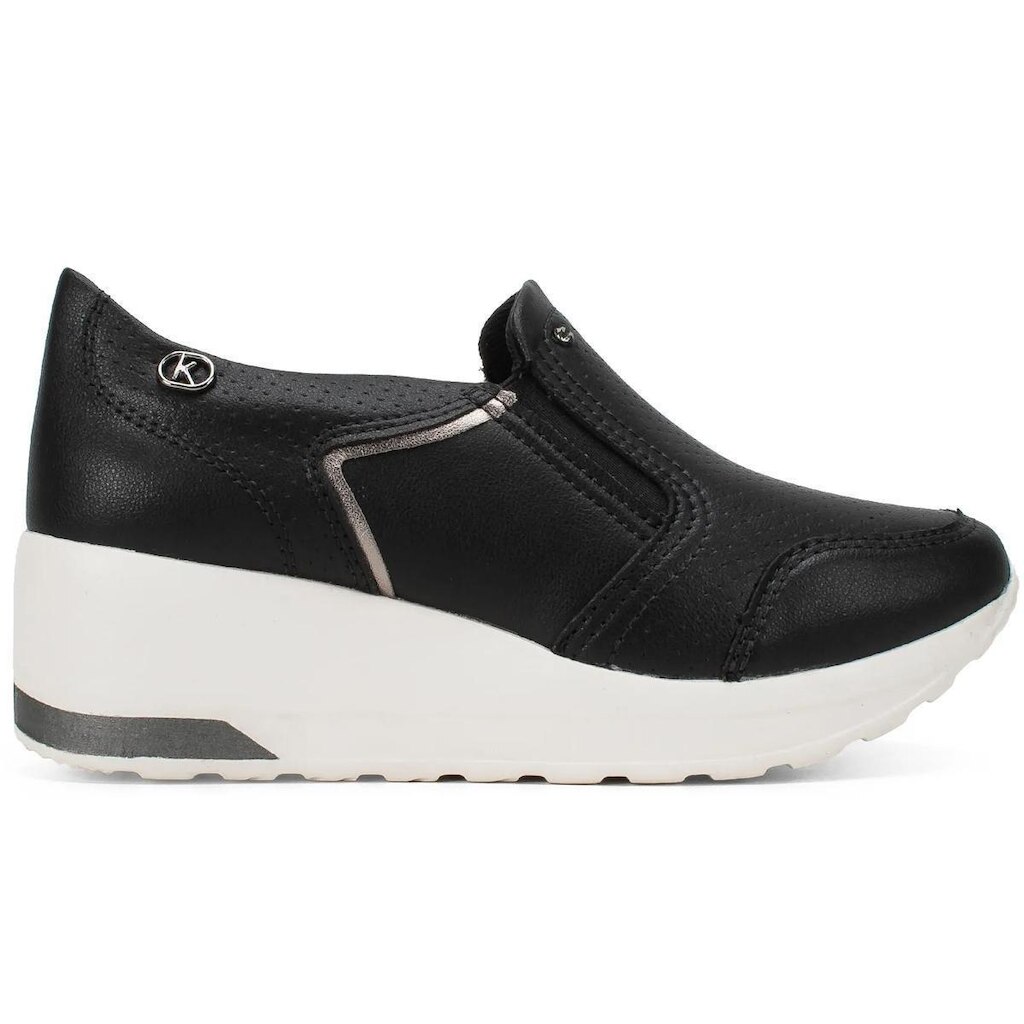Tênis Kolosh Upper Slip On Feminino Preto