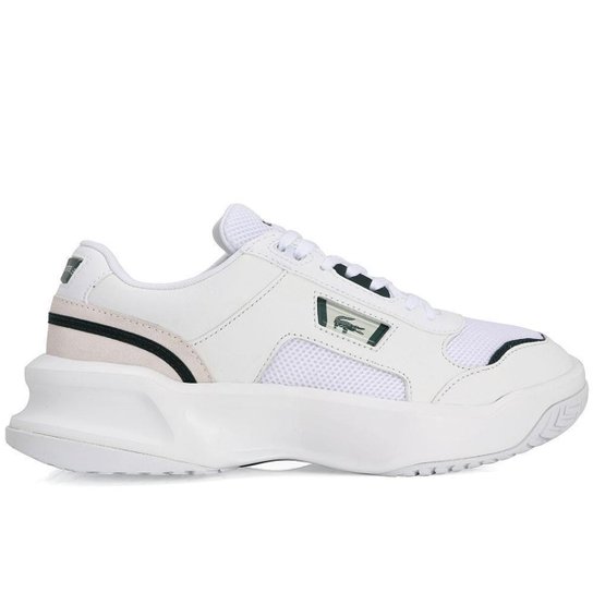 Tênis Lacoste ACE Lift Branco e Verde - Branco Menor preço em Tênis Lacoste ACE Lift Branco e Verde - Branco