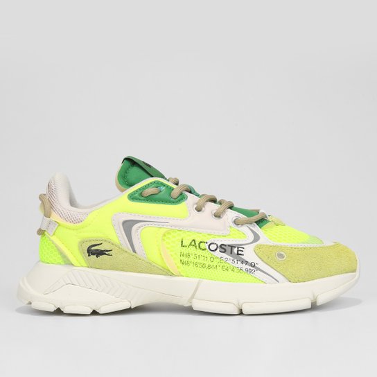 Tênis Lacoste Athleisure Sneakers Masculino - Amarelo+Branco Menor preço em Tênis Lacoste Athleisure Sneakers Masculino - Amarelo+Branco