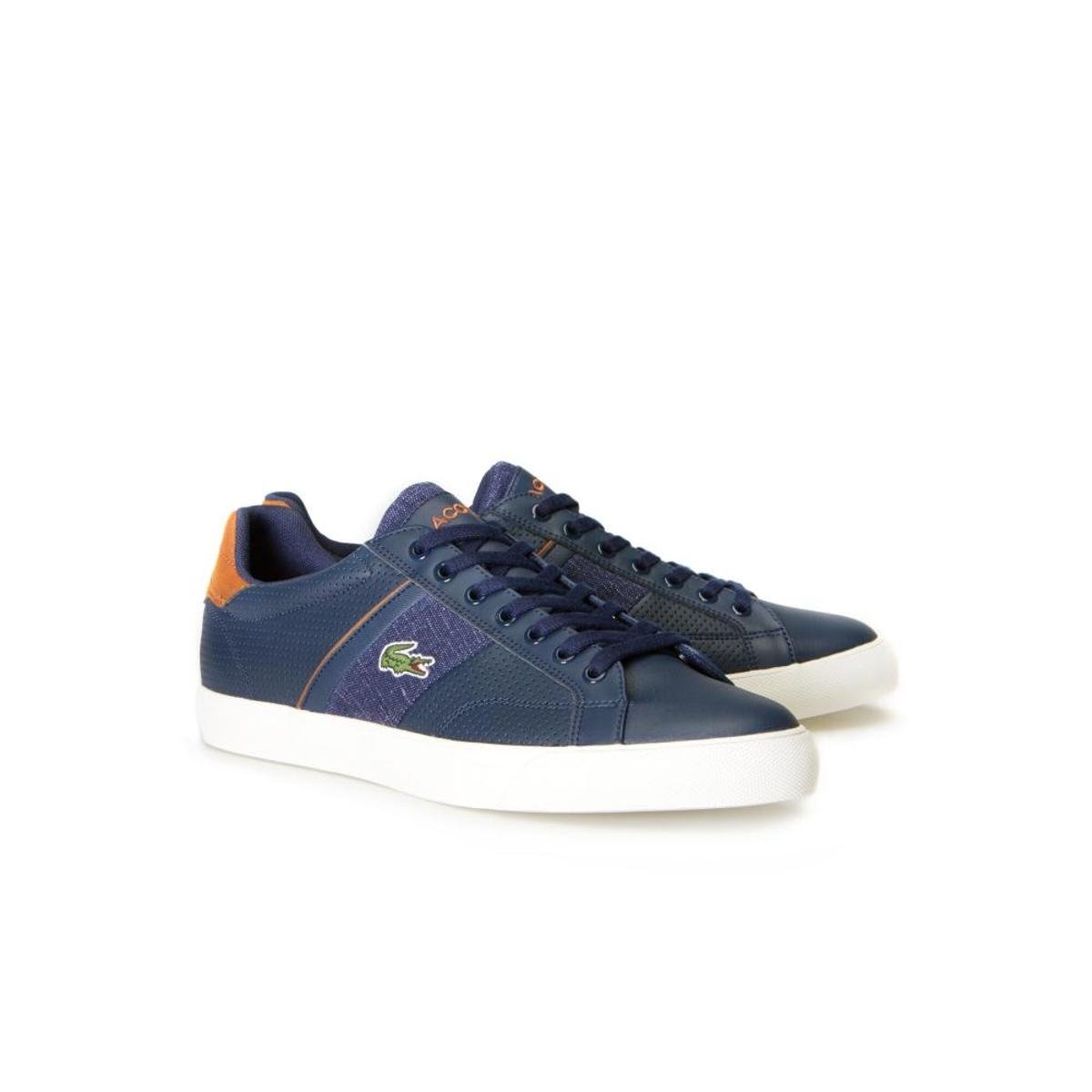 Tênis Lacoste Fairlead Masculino - Marinho+Caramelo | Netshoes