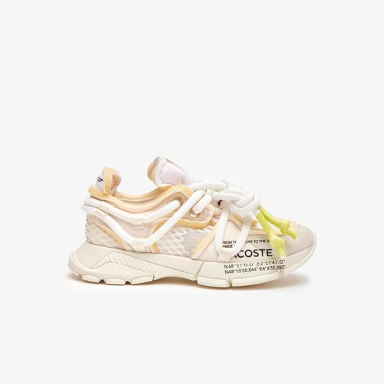 Tênis Lacoste feminino L3 Active Runway em tecido - Off White Menor preço em Tênis Lacoste feminino L3 Active Runway em tecido - Off White