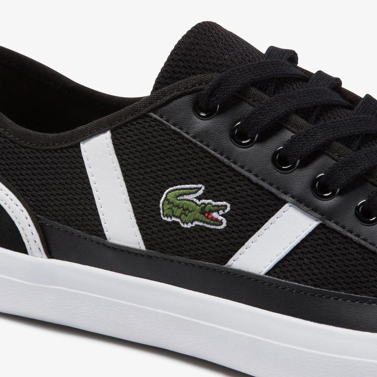 Tênis Lacoste Sideline em Tecido - Preto+Branco | Netshoes