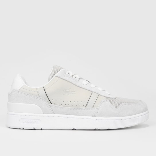Tênis Lacoste T-Clip Masculino - Cinza+Branco Menor preço em Tênis Lacoste T-Clip Masculino - Cinza+Branco