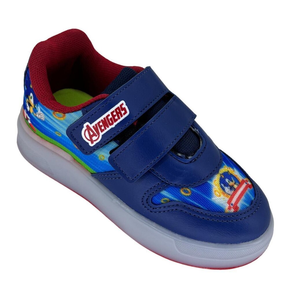 Tênis Led Velcro Personagens 2412 - Juvenil