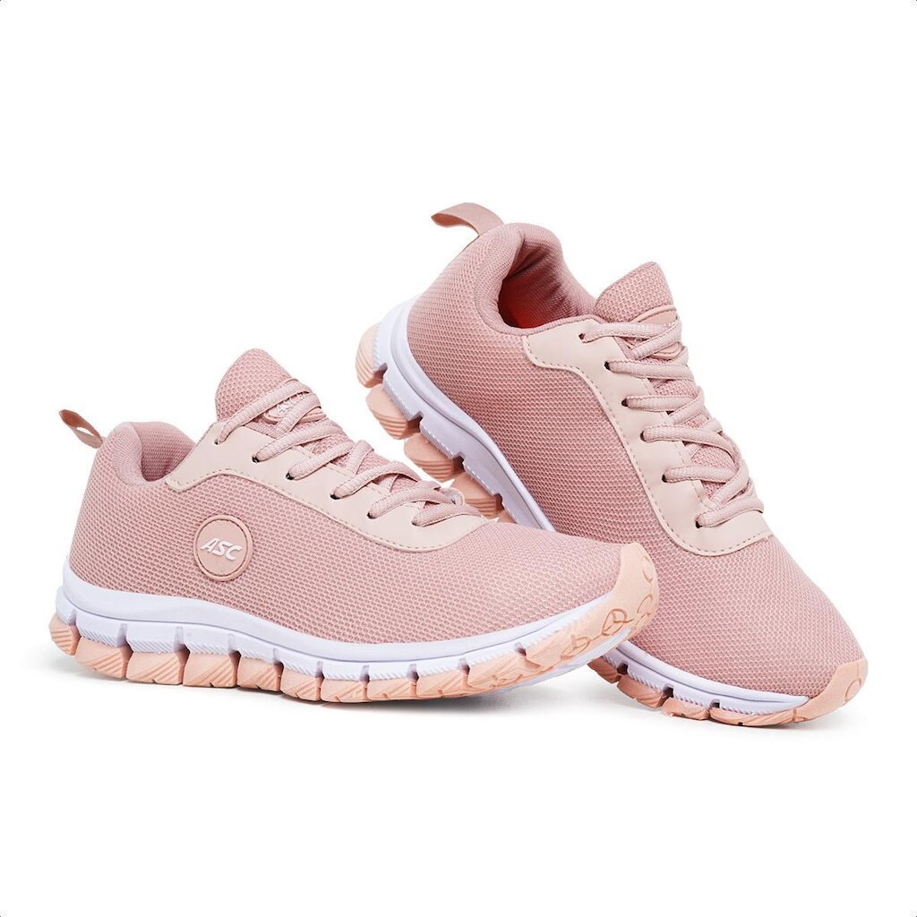 Tenis Leve Confortável Rosa Esportes Academia ASC