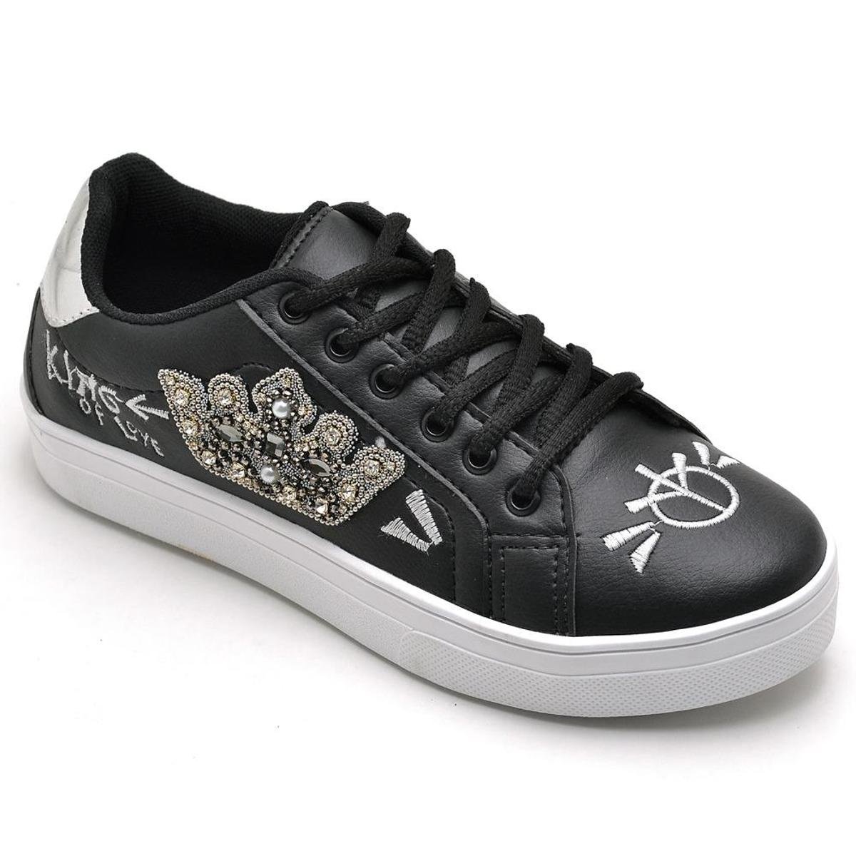 tenis bordados com pedrarias