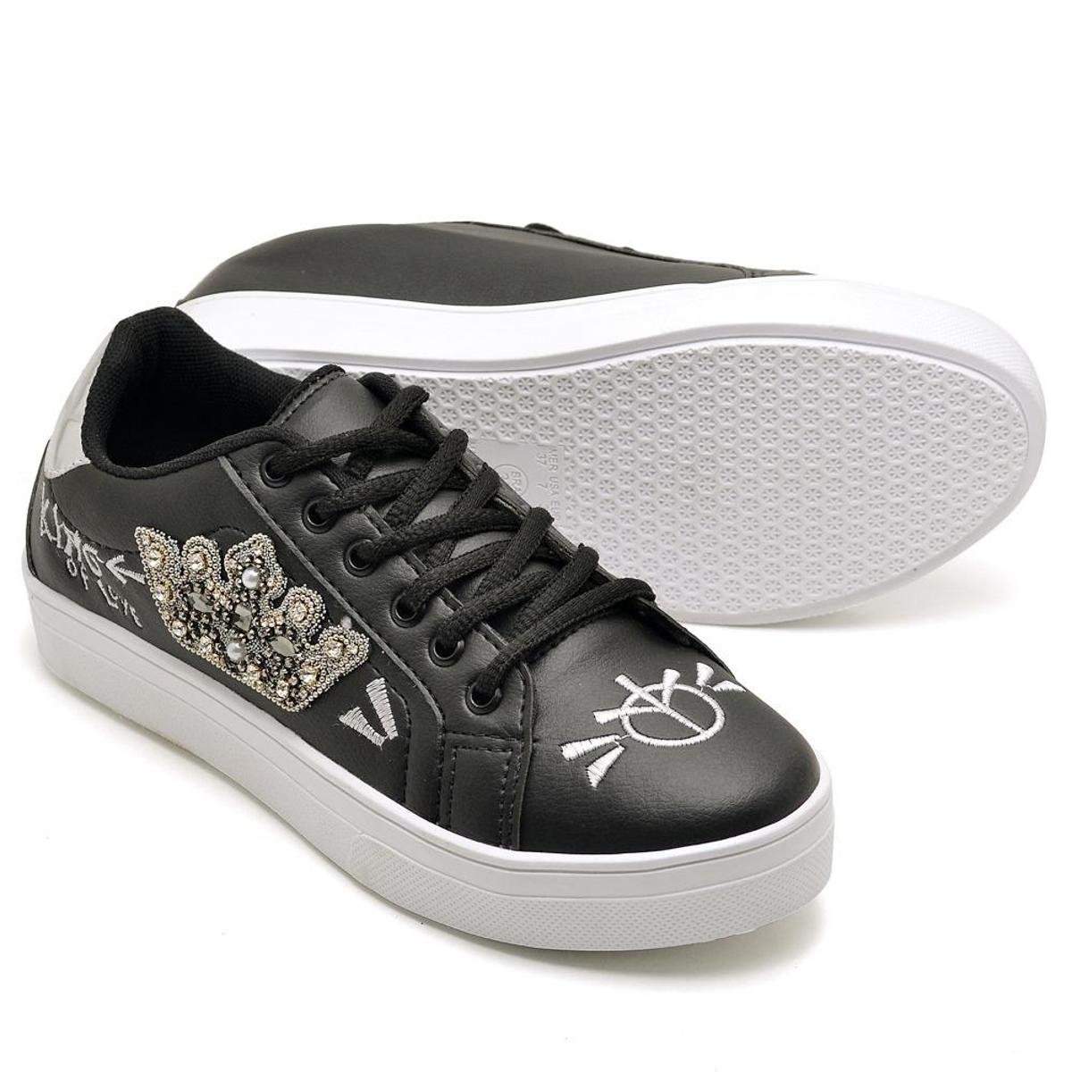 tenis bordados com pedrarias