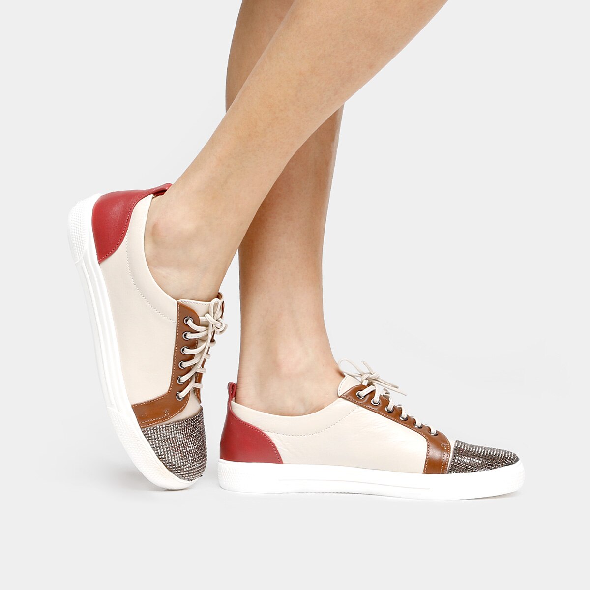 Tênis Luiza Barcelos Biqueira Hotfix - Off White | Netshoes