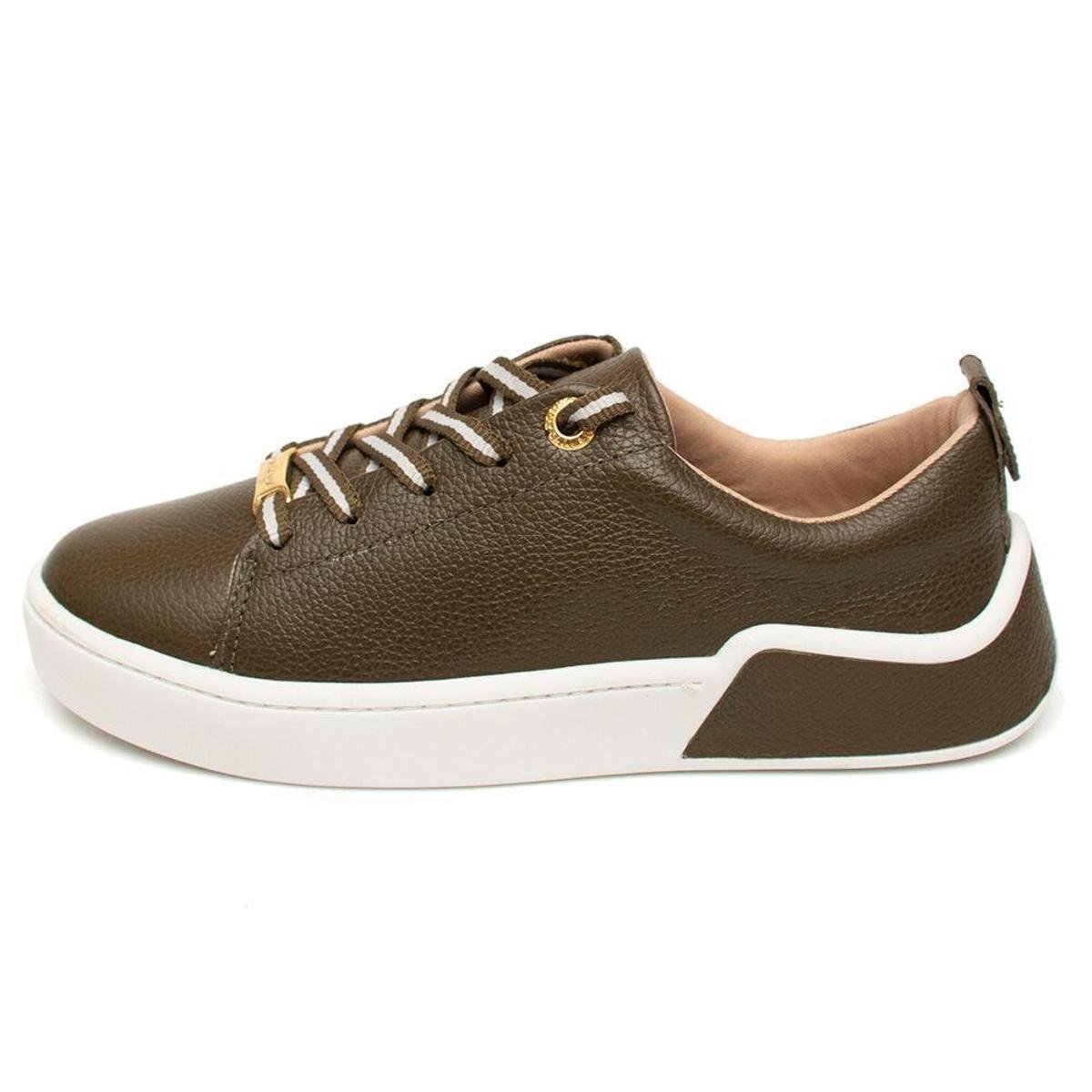 Tênis Luz da Lua em Couro Selvaggio Verde Militar 39 | Netshoes