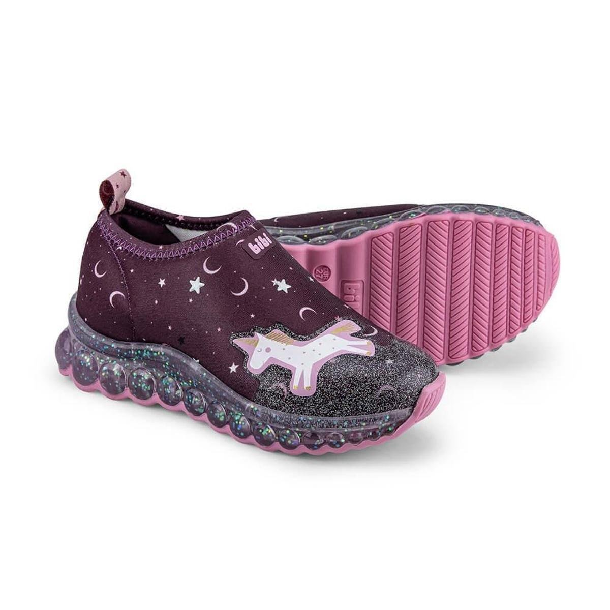 Bibi Roller Tenis Bibi Unicornio Tênis Luz Menina Unicórnio Bibi