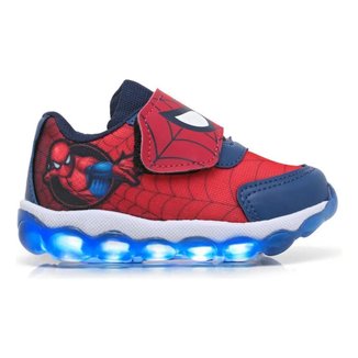 Tênis Luzinha Homem Aranha Minipé Infantil Meninos Led Light