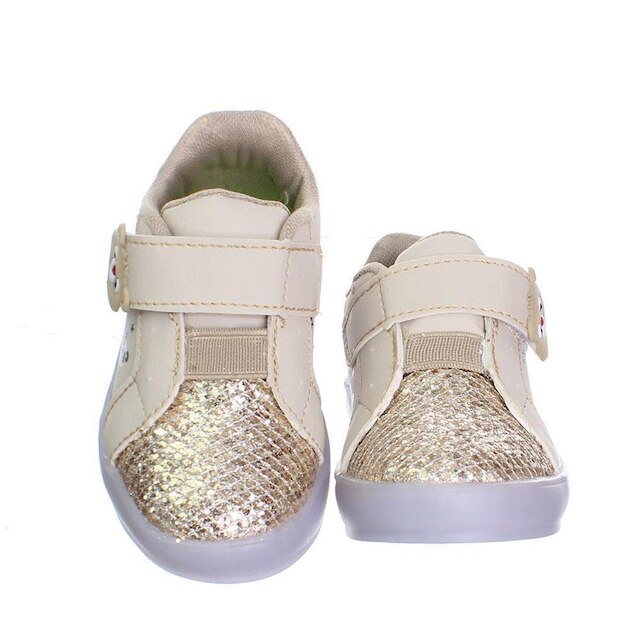 Tenis Luzinha Led Luz Pisca Pisca Infantil Menina Ursinho Panda