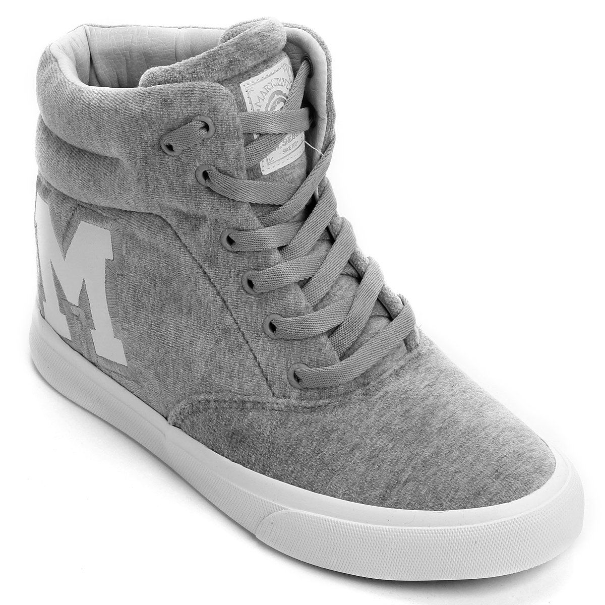 Tênis Mary Jane Like - Cinza | Netshoes