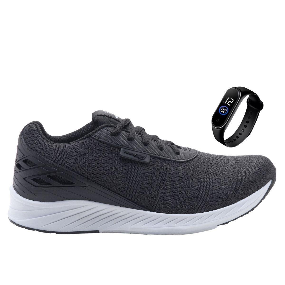 Tênis Masculino Academia Caminhada Treino Leve + Relógio Digital Menor preço em Tênis Masculino Academia Caminhada Treino Leve + Relógio Digital