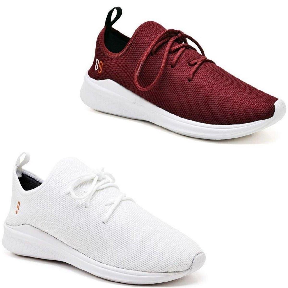 tenis branco masculino academia