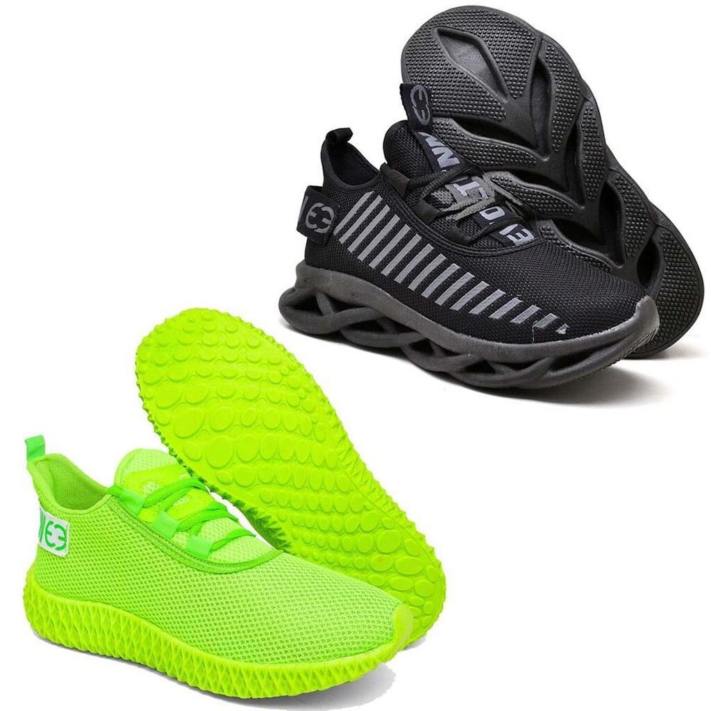 Tênis Masculino Academia Running Confortável Kit 2 Pares